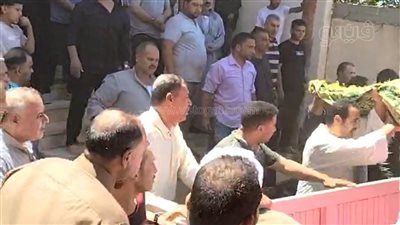 أهالي بلبيس يشيعون جثامين شابين من ضحايا حادث الرشاح 