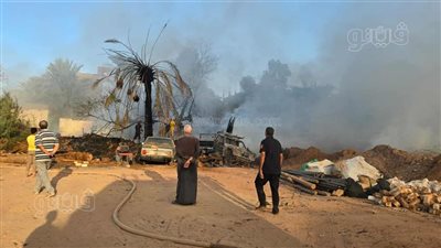 إخماد حريق في مزرعة بالوادي الجديد 