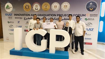 مشروع طلاب هندسة المطرية يحصد المركز الثاني في مسابقة ملتقى الابتكارات