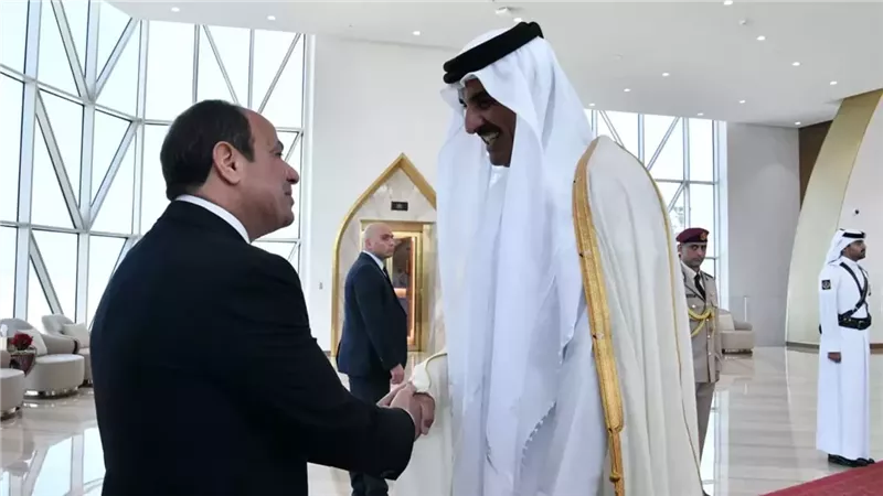 السيسي وأمير قطر