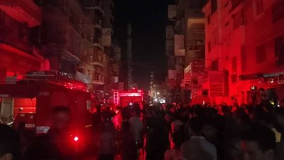 حريق هائل بمطعم شهير بمدينة أبو حمص في البحيرة (صور)