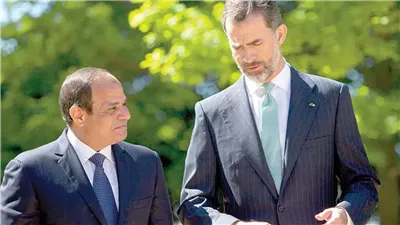 ملك إسبانيا يشيد بجهود مصر منذ حرب غزة وخطة إعادة إعمار القطاع