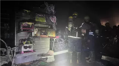 المعاينة تكشف تفاصيل حريق محل ألعاب أطفال بمدينة نصر