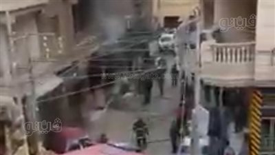 أول صور لحريق مطعم مشويات شهير في طنطا