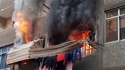 انتداب المعمل الجنائي لمعاينة حريق شقة في المرج