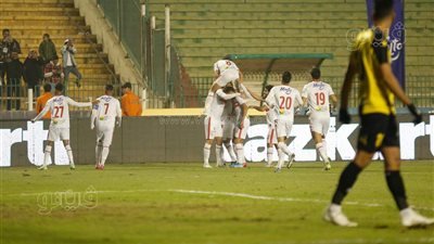 مصطفى فتحي يتقدم للزمالك بالهدف الأول أمام المقاولون العرب | صور