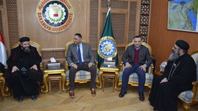 محافظ الدقهلية يستقبل وفد كنيسة ميت غمر l صور 
