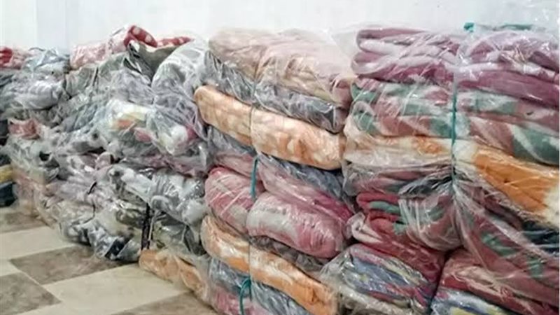 توزيع 450 لحافا وبطانية