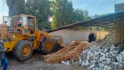 لحظة إزالة محلات مقامة على أملاك الدولة بالمريوطية | فيديو