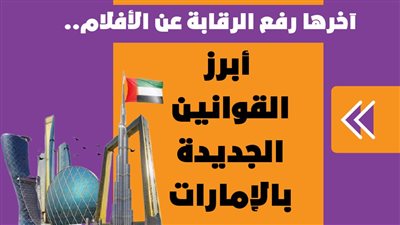 آخرها رفع الرقابة عن الأفلام.. أبرز القوانين الجديدة بالإمارات | فيديوجراف