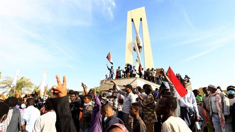 جانب من مظاهرات السودان