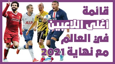 قائمة أغلى اللاعبين في العالم مع نهاية 2021 