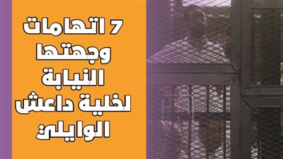 7 اتهامات وجهتها النيابة لخلية داعش الوايلي| إنفو جراف