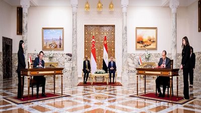 النقل والزراعة والصحة أبرزها، 7 مذكرات تفاهم بين مصر وسنغافورة (صور)