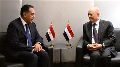 تفاصيل لقاء مدبولي ورئيس مجلس القيادة الرئاسي اليمني في نيويورك 