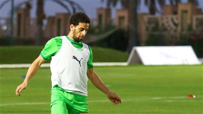 عودة محمد الشامي للمشاركة في التدريبات الجماعية للمصري (صور)