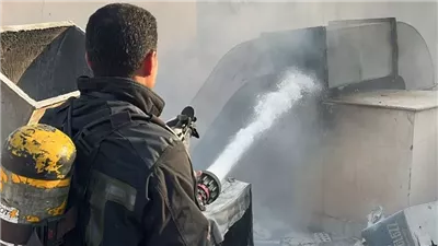 إصابة شخص في حريق مطعم بالدقهلية