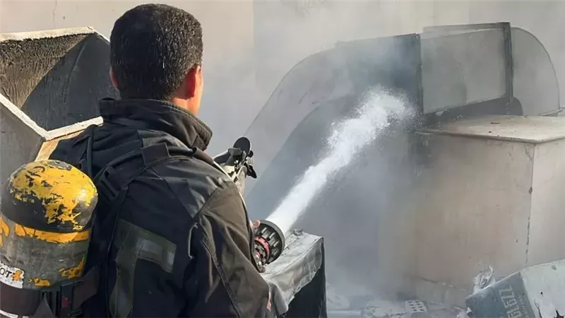 حريق مطعم شهير بالتجمع