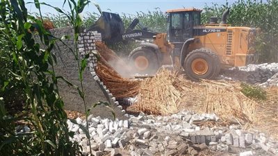 إزالة 2076 حالة تعدي على أملاك الدولة والأراضي الزراعية بسوهاج