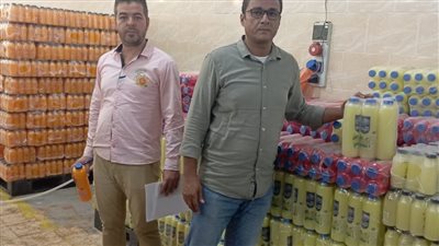 التحفظ على 5000 عبوة عصير بمصنع بدون ترخيص فى الإسكندرية