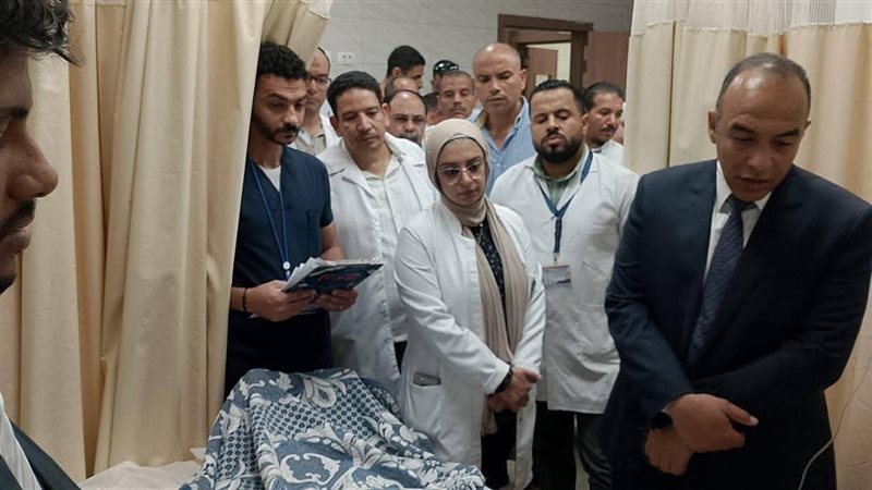 الكدواني يتابع مصابي