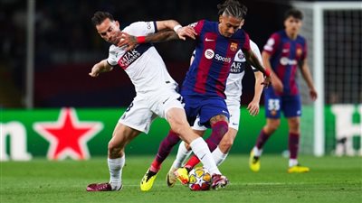 دوري أبطال أوروبا، تعادل 1/1 بين برشلونة وباريس سان جيرمان في الشوط الأول 