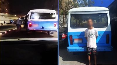 القبض على سائق ميكروباص تعدى على قائد أتوبيس سياحى بالزاوية الحمراء (فيديو)