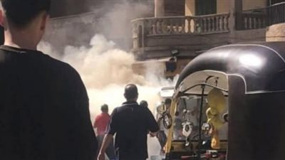 اندلاع حريق في سيارة مندوب مبيعات بالغربية