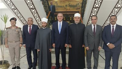 محافظ الغربية يرحب بوزير الأوقاف والمفتي في احتفالات العيد القومي