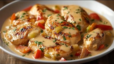 طريقة عمل تشيكن ألاجريك أكلة فرنسية سهلة التحضير 