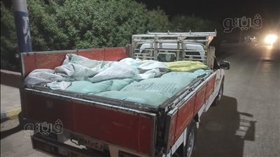ضبط سيارة محملة بدقيق مدعم قبل تهريبها للسوق السوداء في إهناسيا ببني سويف
