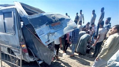 اختلال عجلة القيادة وراء انقلاب ميكروباص وإصابة 6 أشخاص بالجيزة