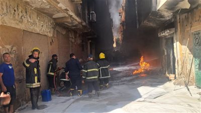 السيطرة على حريق هائل داخل المجزر الآلي بالمعادي 