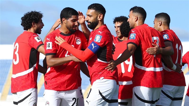 فرحة محمد صلاح ولاعبي