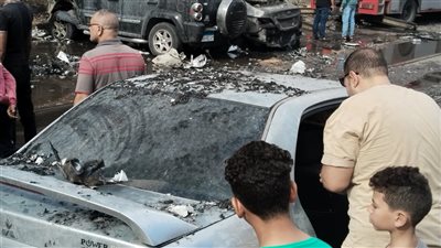 تفحم 3 سيارات بالكامل ضمن خسائر مستشفى كرموز بالإسكندرية (صور)