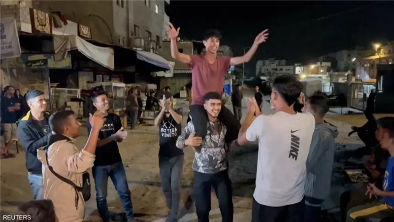 احتفالات في غزة بعد