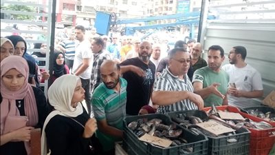 الأسماك تبدأ من 35 جنيها، إقبال المواطنين على المعرض الدائم بالمنصورة 