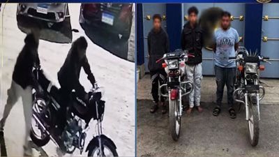 فيديو يقود الشرطة لضبط لصوص سرقة دراجة عامل توصيل ببنى سويف