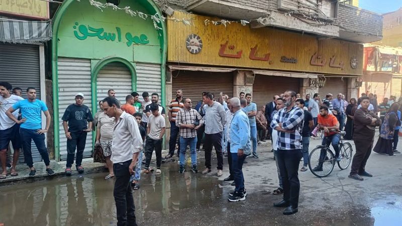 حريق بشارع الحسيني