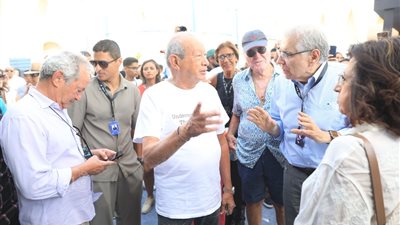 نجيب وسميح ساويرس يتفقدان فعاليات مهرجان الجونة السينمائي (فيديو وصور)