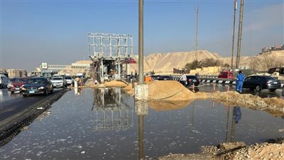 بعد سحب المياه، عودة حركة المرور لطبيعتها على طريق الأوتوستراد