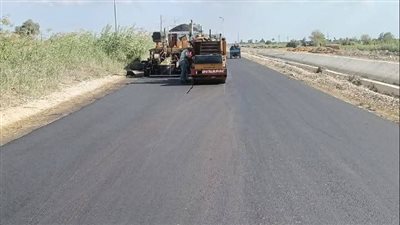 الانتهاء من رصف الطريق الدائري بكفر سعد ضمن مبادرة حياة كريمة