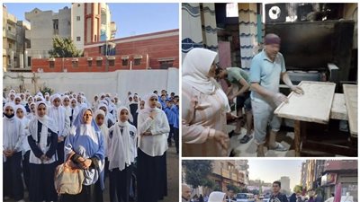 حملات مرور على الصيانة والنظافة والمخابز بديرب والحسينية وبلبيس في الشرقية