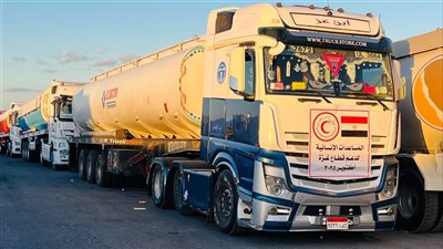 القافلة الـ 54، الهلال الأحمر يدفع بـ 9 آلاف طن مساعدات إنسانية إلى غزة
