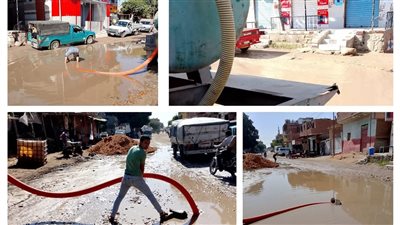 الانتهاء من إصلاح كسر في ماسورة المياه الرئيسية بالزوامل في الشرقية