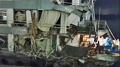 تحطم جزئي في باخرة سياحية بعد اصطدامها بمحور كلابشة بنيل أسوان 