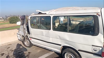 إصابة 7 أشخاص في انقلاب ميكروباص بطريق مصر – الإسكندرية الزراعي