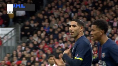  الدوري الفرنسي، باريس سان جيرمان يتقدم على بريست بهدفي حكيمي في الشوط الأول