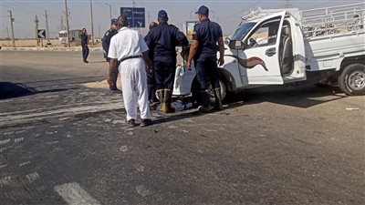 إصابة شخصين في تصادم سيارتي نقل بقرية بركة بنجع حمادي 