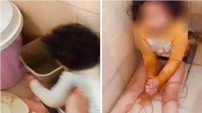 إخلاء سبيل الأم المتهمة بالتعدي على طفليها في الغربية 